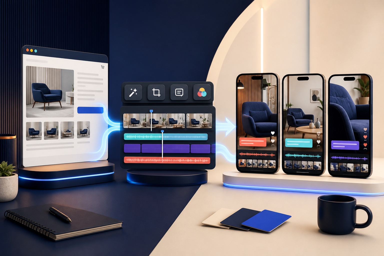 Video Express: Short-form launch content produced from one approved URL and clear brand inputs.